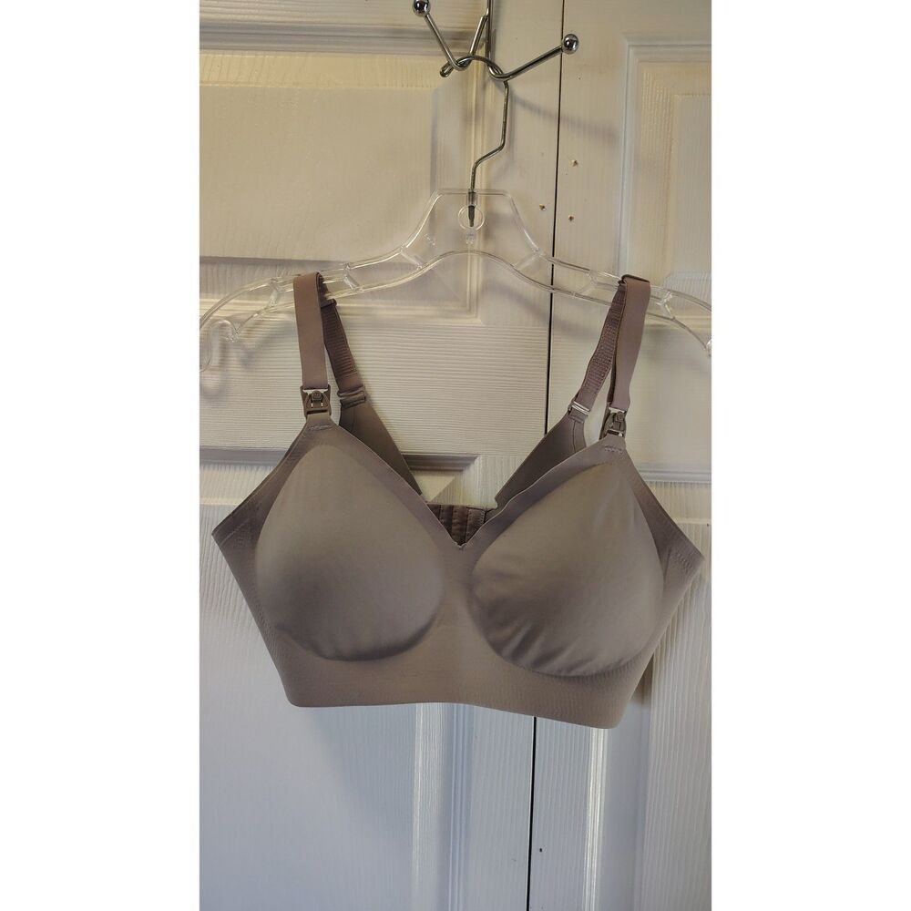 Momcozy Seamless Wireless Maternity Nursing Bra Taupe / Gray Medium